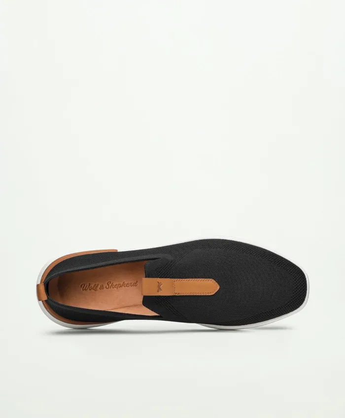 Men Wolf and Shepherd Swiftknit Loafer Blackwhite Brooks Brothers Shoes