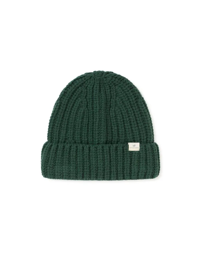 MenWomen Ribbed Beanie 8211 Dark Green TWOTHIRDS Headwear