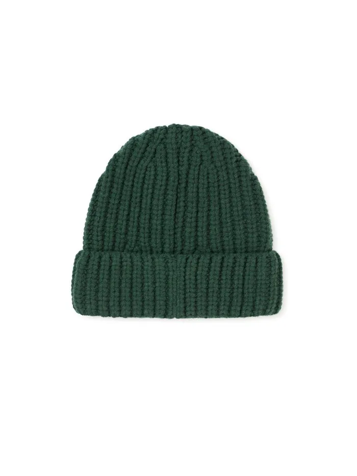 MenWomen Ribbed Beanie 8211 Dark Green TWOTHIRDS Headwear