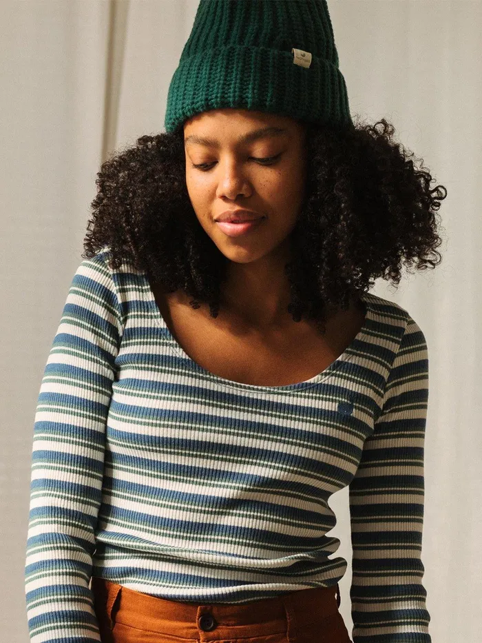 MenWomen Ribbed Beanie 8211 Dark Green TWOTHIRDS Headwear