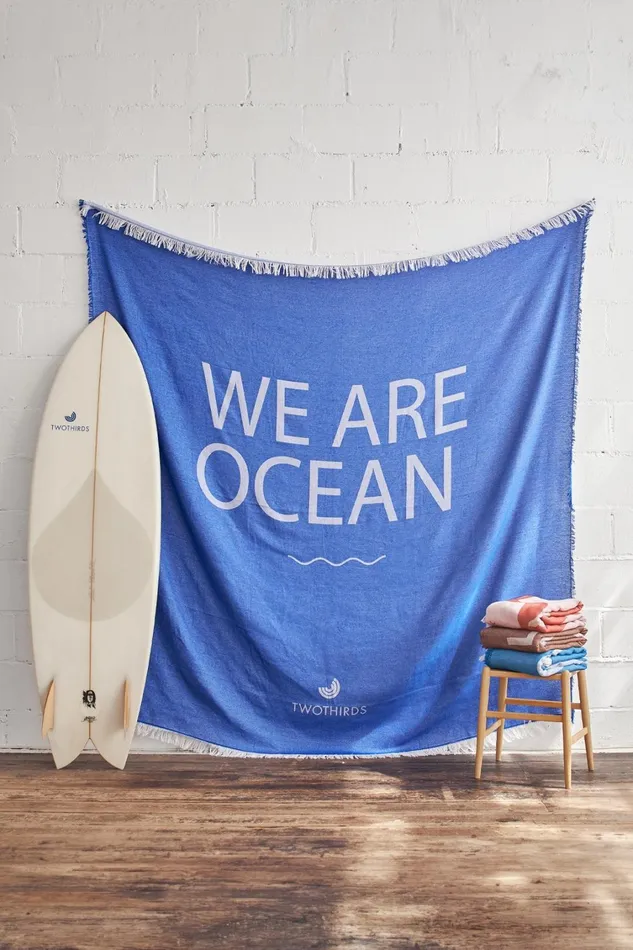 MenWomen Travel Towel We Are Ocean Big 8211 Blue TWOTHIRDS Towels
