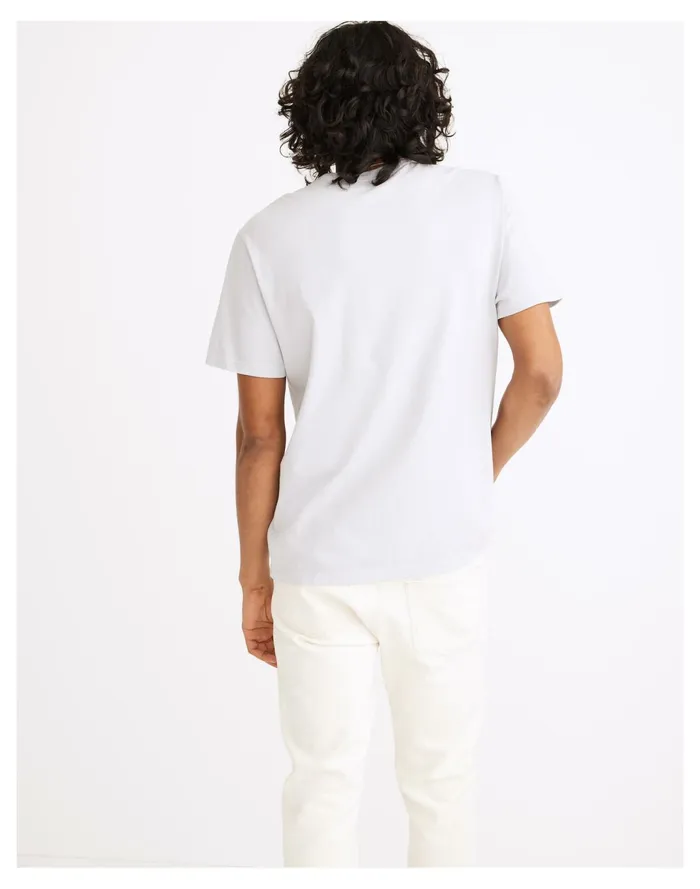 Men X Real Fun Wow Home Sick Crewneck Tee Cool Fog Madewell Tees Men X Real Fun Wow Home Sick Crewneck Tee Cool Fog Madewell Tees