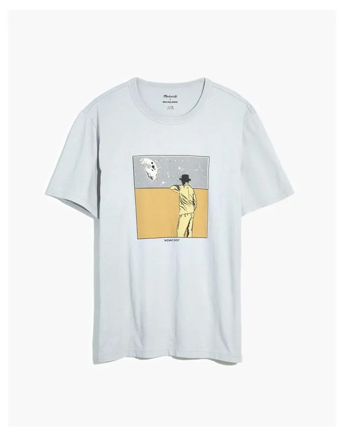Men X Real Fun Wow Home Sick Crewneck Tee Cool Fog Madewell Tees Men X Real Fun Wow Home Sick Crewneck Tee Cool Fog Madewell Tees