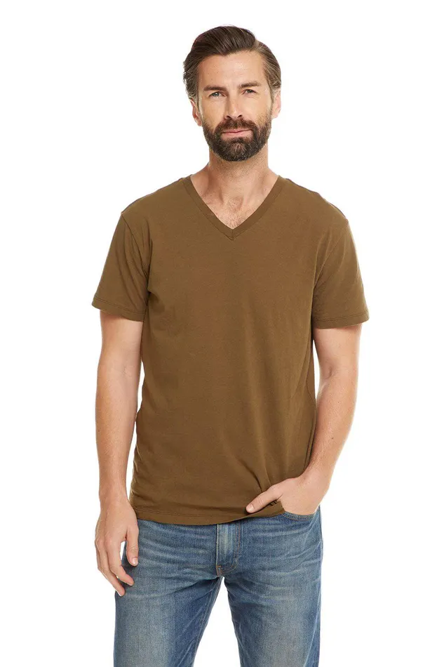 Mens Chaser Brand COTTON SS V NECK Tops