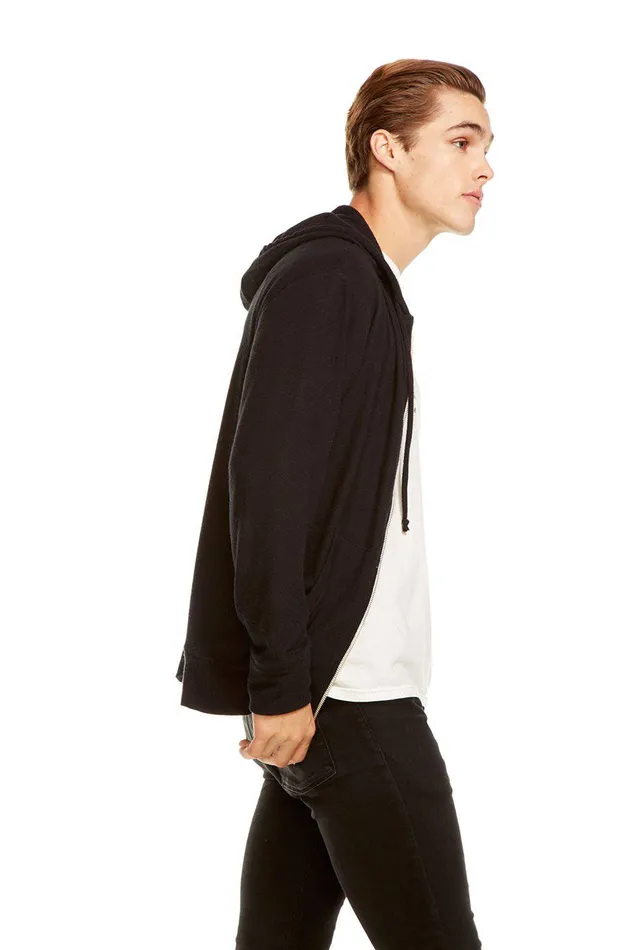 Mens Chaser Brand VINTAGE KNIT LS ZIP FRONT HOODIE Outerwear