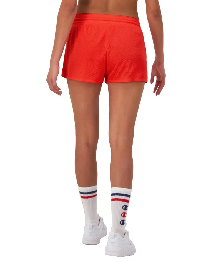 Mesh Shorts C Logo 25034 Solar Crimson Women Champion Shorts