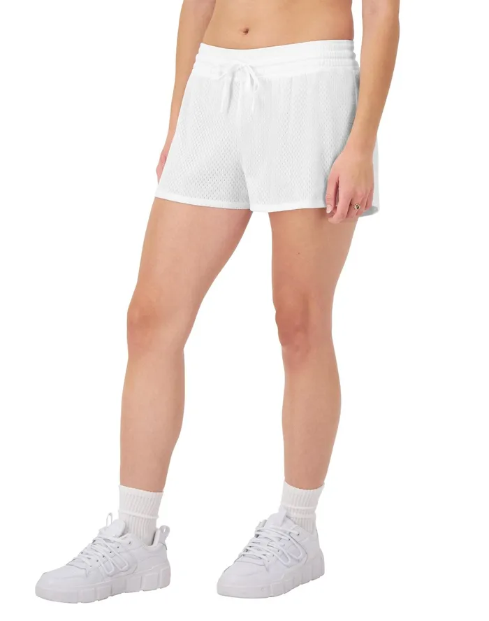 Mesh Shorts C Logo 25034 White Women Champion Shorts
