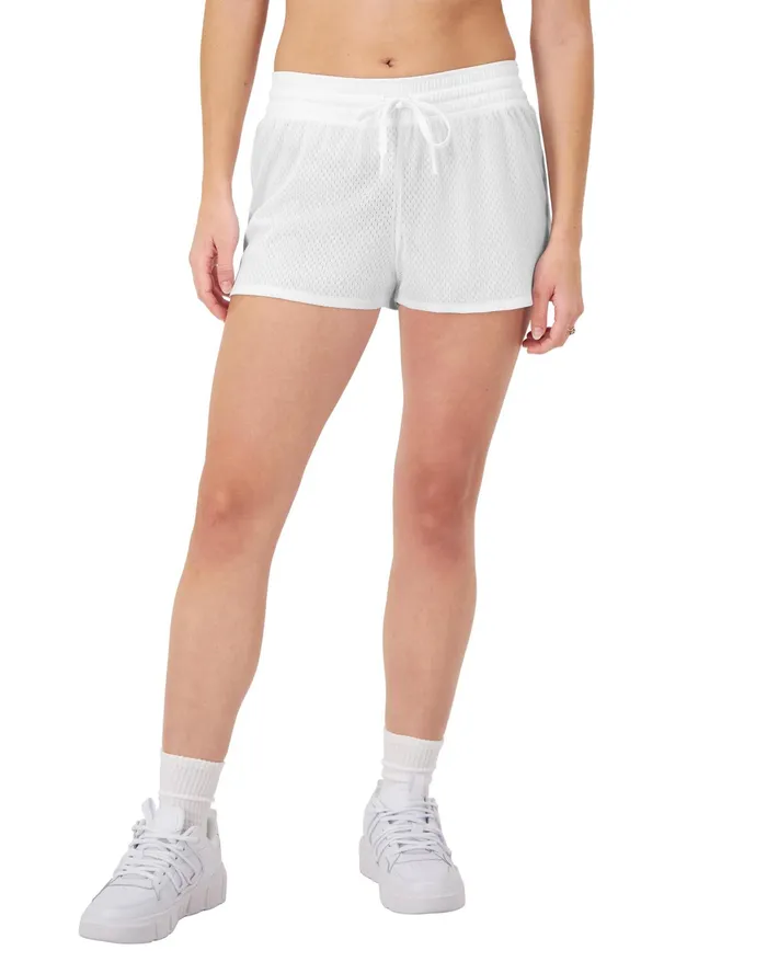 Mesh Shorts C Logo 25034 White Women Champion Shorts