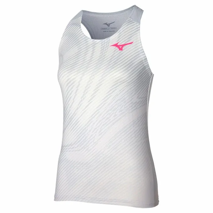 Mizuno Charge Printed Tank White Women Tops