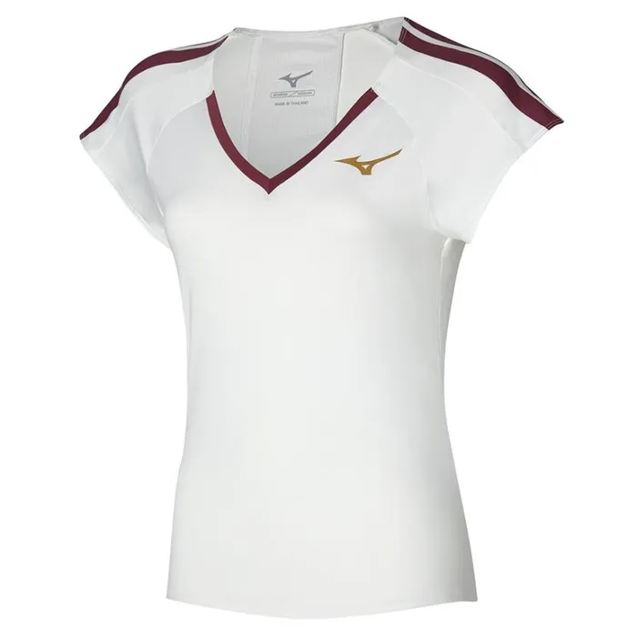 Mizuno Printed Tee White Women Tops