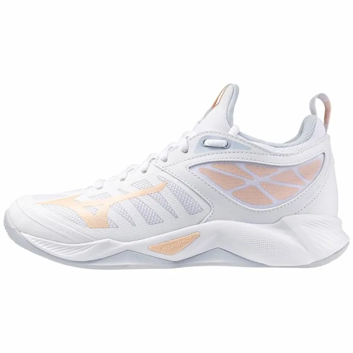 Mizuno WAVE DIMENSION Whitepeachparfaithalogenblue Women Volleyball