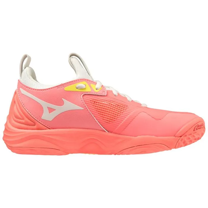 Mizuno WAVE MOMENTUM 3 Ccoralblackbolt2neon Women Volleyball Mizuno WAVE MOMENTUM 3 Ccoralblackbolt2neon Women Volleyball