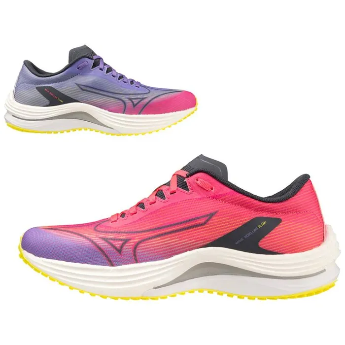 Mizuno WAVE REBELLION FLASH Hvpinkoblueppunch Women Running Mizuno WAVE REBELLION FLASH Hvpinkoblueppunch Women Running
