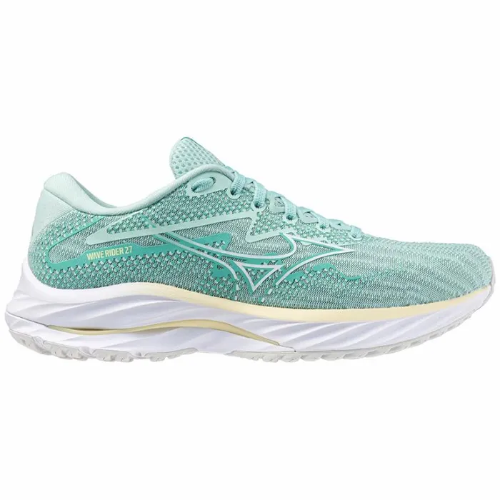 Mizuno WAVE RIDER 27 Eggshell Bluewhiteanise Flower Women Running Mizuno WAVE RIDER 27 Eggshell Bluewhiteanise Flower Women Running