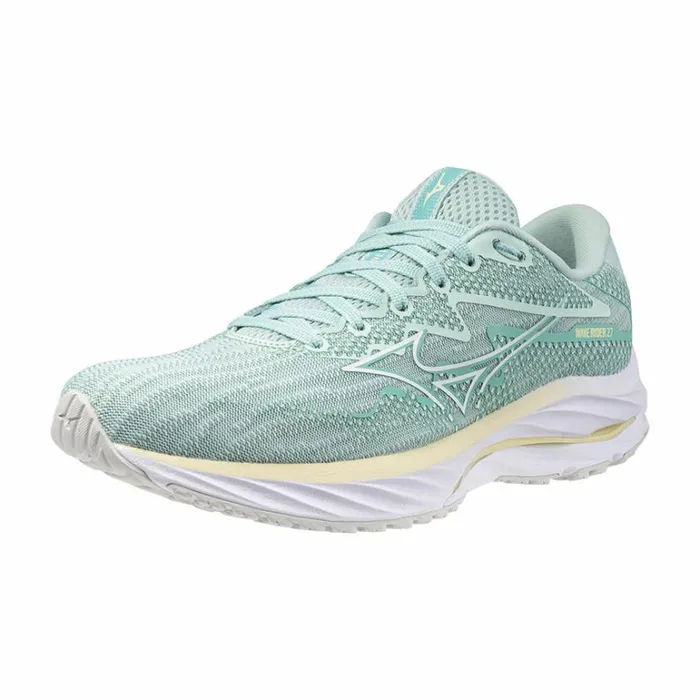 Mizuno WAVE RIDER 27 Eggshell Bluewhiteanise Flower Women Running Mizuno WAVE RIDER 27 Eggshell Bluewhiteanise Flower Women Running