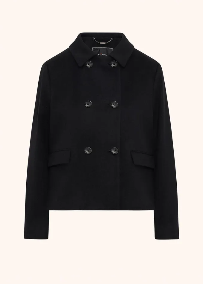 MONOCHROME CASHMERE PEA COAT Women Kiton Outerwear
