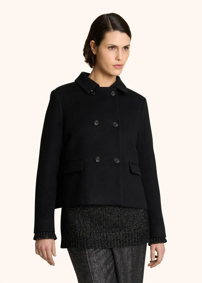 MONOCHROME CASHMERE PEA COAT Women Kiton Outerwear MONOCHROME CASHMERE PEA COAT Women Kiton Outerwear
