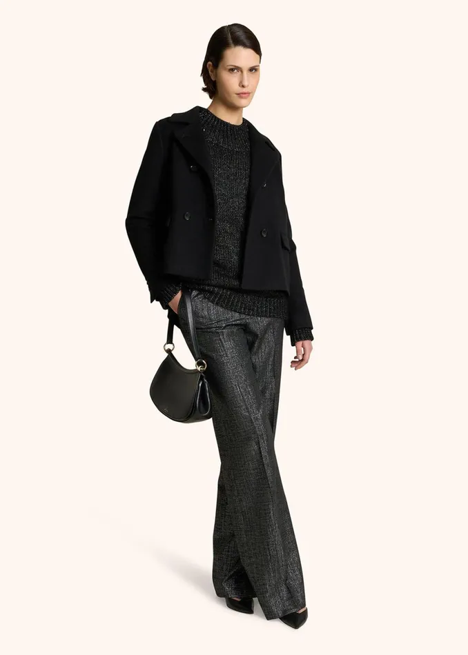 MONOCHROME CASHMERE PEA COAT Women Kiton Outerwear MONOCHROME CASHMERE PEA COAT Women Kiton Outerwear
