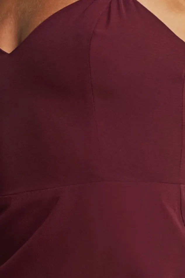 Morgan Midi Dress 8211 Frill Asymmetric Split Dress In Grape Women Showpo Dresses