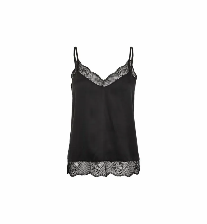 MOS MOSH Blouses and Tops Women MMDitte Silk Lace Top Black MOS MOSH Blouses and Tops Women MMDitte Silk Lace Top Black