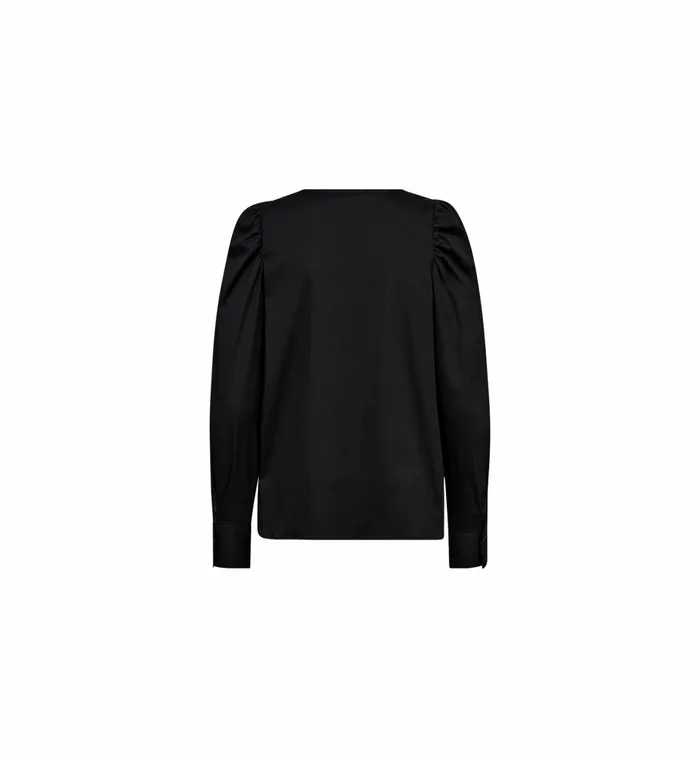 MOS MOSH Blouses and Tops Women MMGigi Slit Blouse Black MOS MOSH Blouses and Tops Women MMGigi Slit Blouse Black