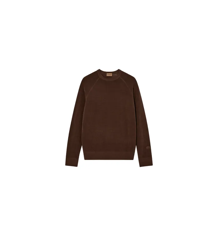 MOS MOSH Knits Men MMGPablo Wool Knit Brown Latte MOS MOSH Knits Men MMGPablo Wool Knit Brown Latte