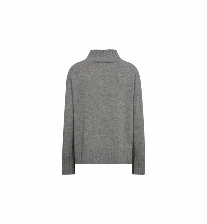 MOS MOSH Knits Women MMAima Cashmere Highneck Knit Sharkskin MOS MOSH Knits Women MMAima Cashmere Highneck Knit Sharkskin