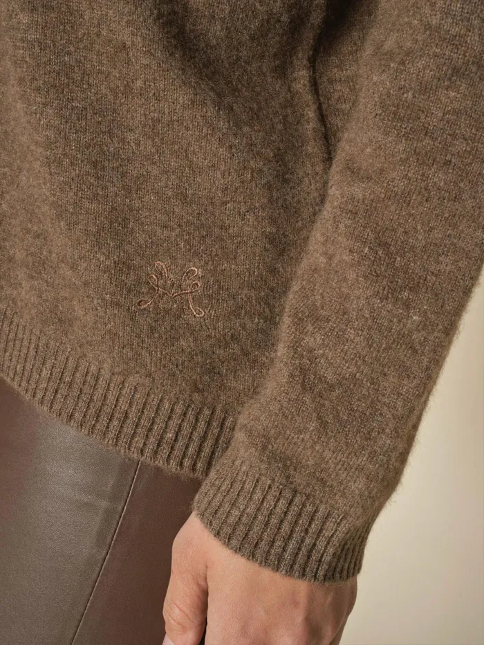 MOS MOSH Knits Women MMArlie Cashmere VNeck Knit Rain Drum MOS MOSH Knits Women MMArlie Cashmere VNeck Knit Rain Drum
