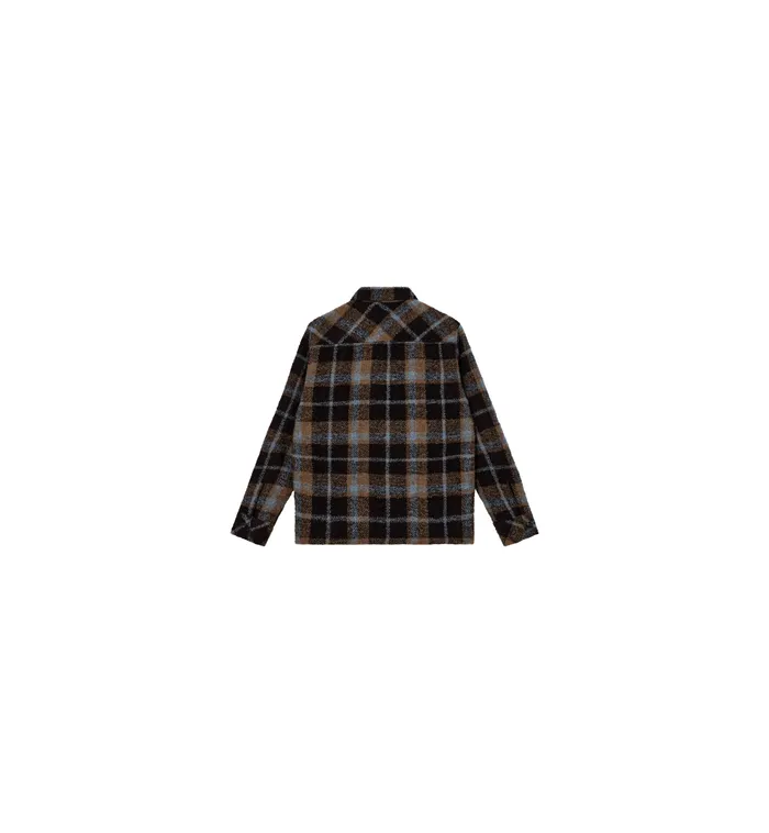 MOS MOSH Overshirts Men MMGBlake Alfa Overshirt Brown Latte Check MOS MOSH Overshirts Men MMGBlake Alfa Overshirt Brown Latte Check