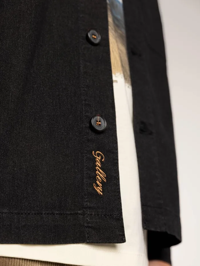 MOS MOSH Overshirts Men MMGMatteo Brush Overshirt Black MOS MOSH Overshirts Men MMGMatteo Brush Overshirt Black