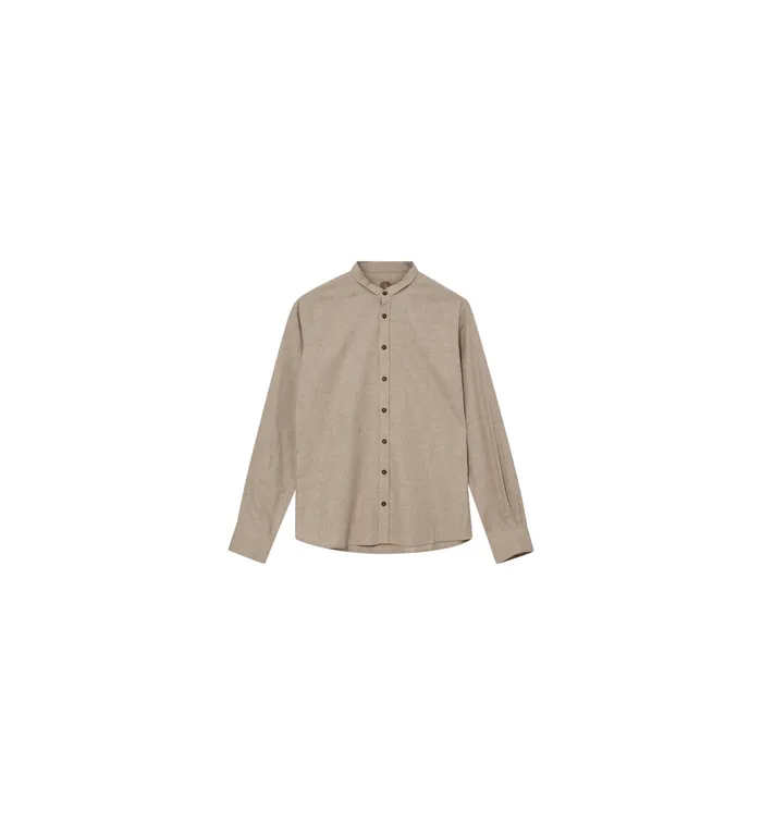 MOS MOSH Shirts Men MMGBarett Shirt Soft Kit Melange MOS MOSH Shirts Men MMGBarett Shirt Soft Kit Melange