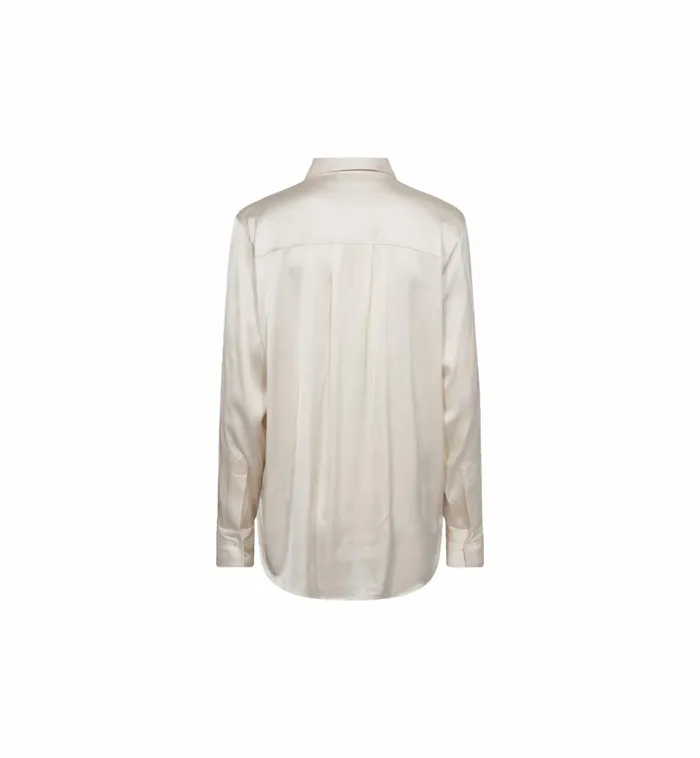 MOS MOSH Shirts Women MMLinda Satin Shirt Ecru MOS MOSH Shirts Women MMLinda Satin Shirt Ecru