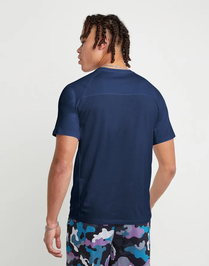Mvp Mesh Tee C Patch Athletic Navy Men Champion TShirts and Tops