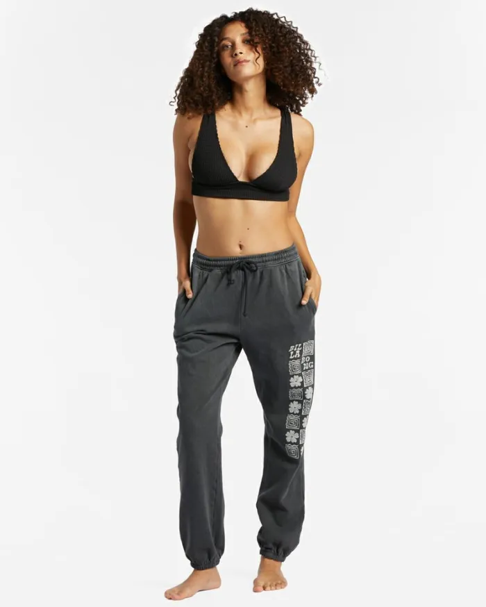 Mystic Surf Joggers Black Pebble Women Billabong Matching Sets