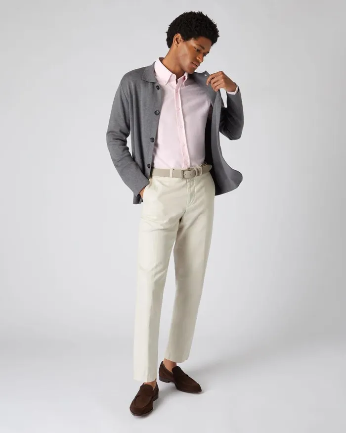 NPeal Belts Men Suede Belt Taupe Brown