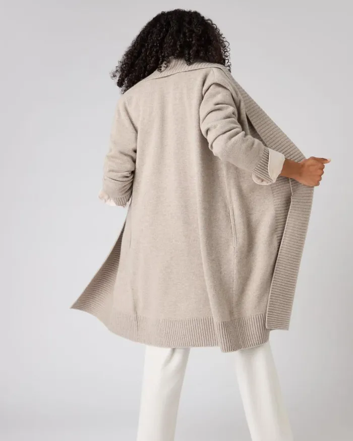 NPeal Cardigans Women Abbey Cashmere Cardigan Oatmeal Brown