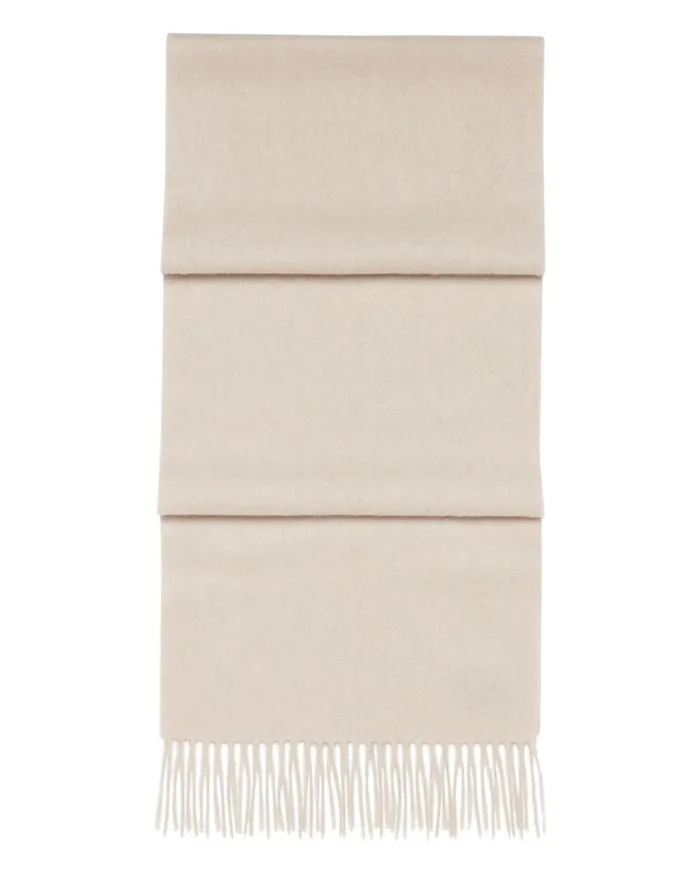 NPeal Cashmere Scarves WomenMen Unisex Woven Cashmere Scarf Heather Beige Brown