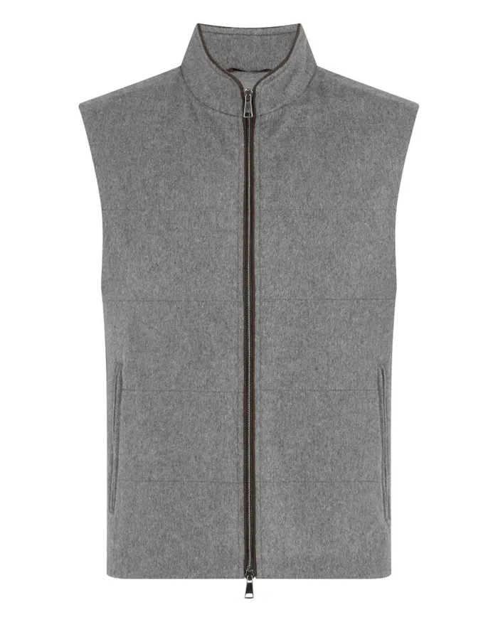 NPeal Gilets and Waistcoats Men Belgravia Cashmere Gilet Grey