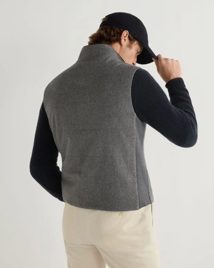 NPeal Gilets and Waistcoats Men Belgravia Cashmere Gilet Grey