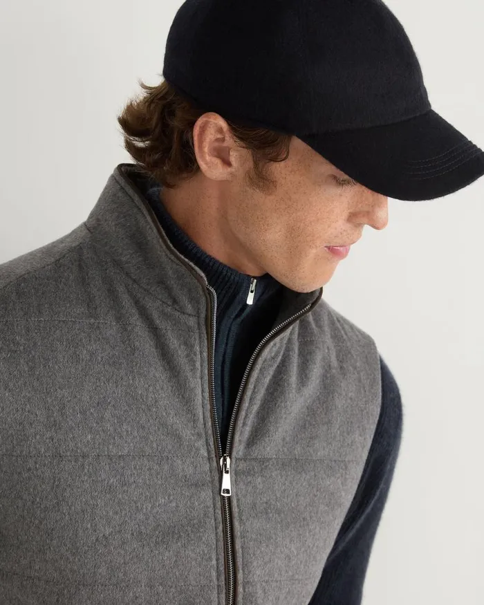 NPeal Gilets and Waistcoats Men Belgravia Cashmere Gilet Grey
