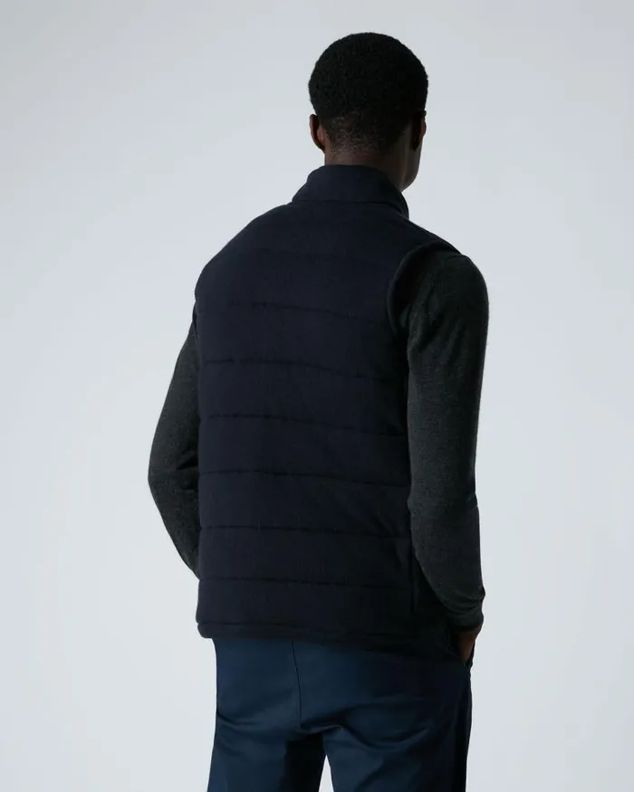 NPeal Gilets and Waistcoats Men Mall Cashmere Gilet Navy Blue