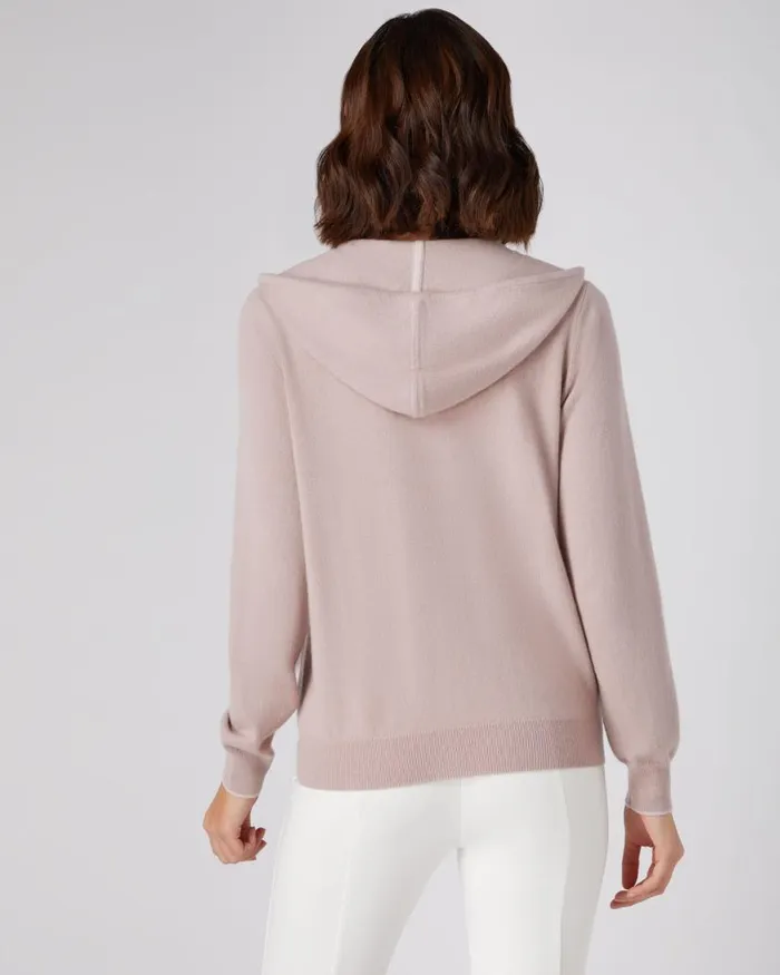 NPeal Half and Full Zip Knitwear Women Cashmere Hoodie Canvas Pink