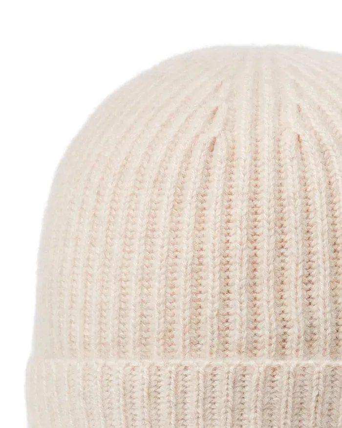 NPeal Hats WomenMen Unisex Ribbed Cashmere Hat Heather Beige Brown