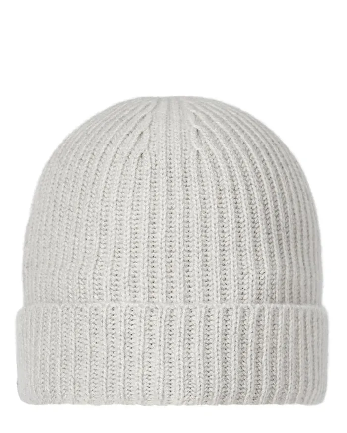 NPeal Hats WomenMen Unisex Ribbed Cashmere Hat Pebble Grey