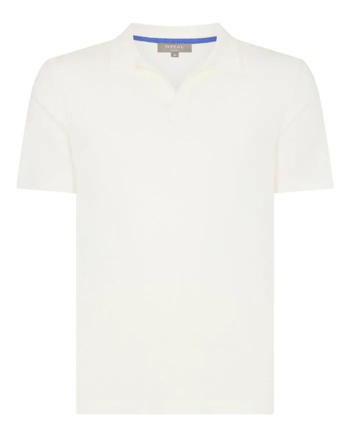 NPeal Polos and Tshirts Men Polo Cotton Cashmere TShirt New Ivory White