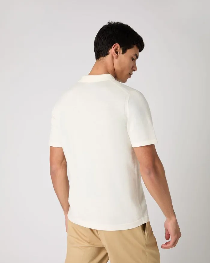 NPeal Polos and Tshirts Men Polo Cotton Cashmere TShirt New Ivory White