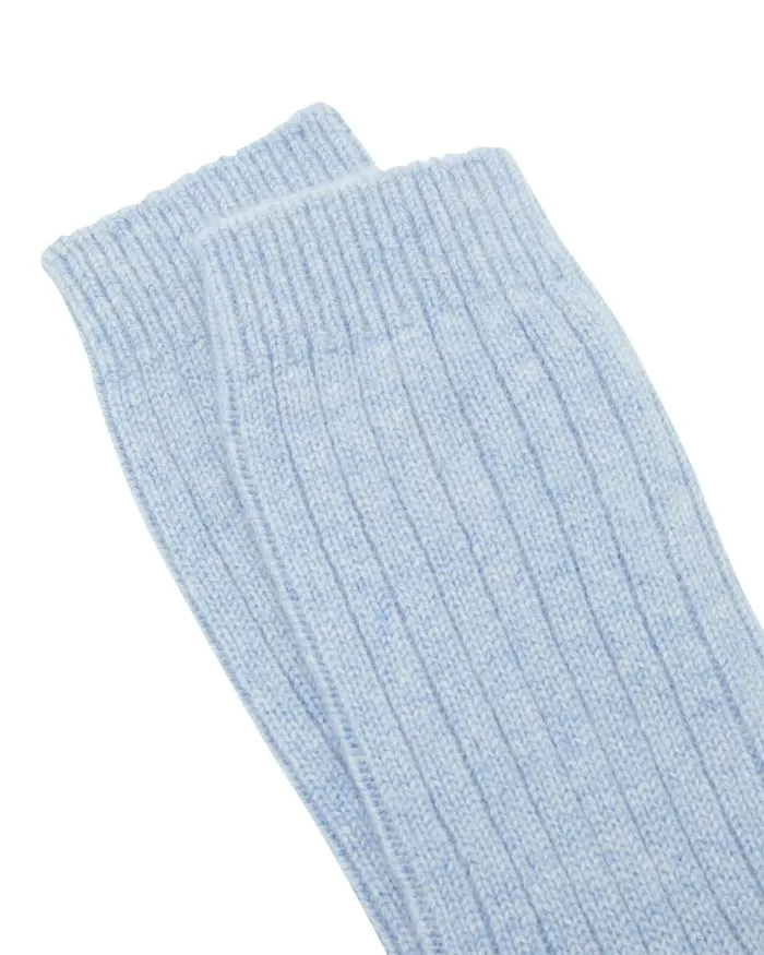 NPeal Slippers and Socks Women Rib Cashmere House Socks Cornflower Blue