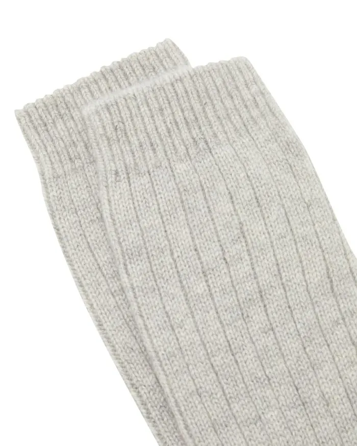 NPeal Slippers and Socks Women Rib Cashmere House Socks Fumo Grey