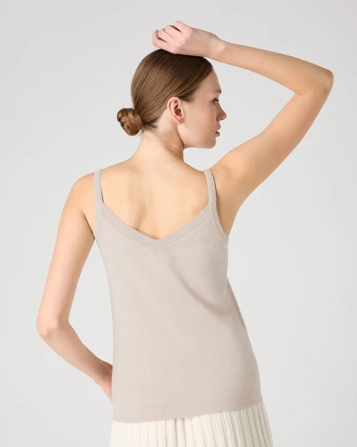 NPeal Tops and Tshirts Women Cotton Cashmere Camisole Sandstone Brown
