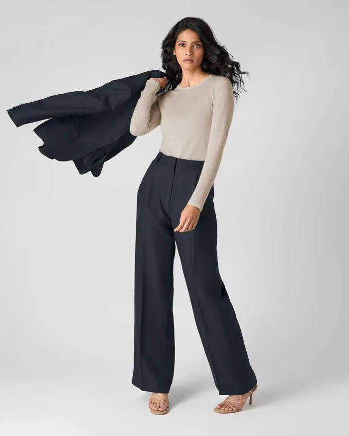 NPeal Tops and Tshirts Women Eden Superfine Cashmere Round Neck Top Sandstone Brown
